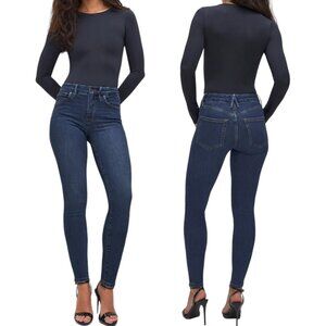 Good American "Good Legs" Skinny Fit Stretch Jeans Pocket Destruction - 10